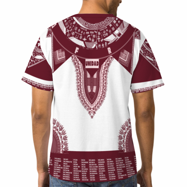 Dark Red Afro Unidad Dashiki - Image 4