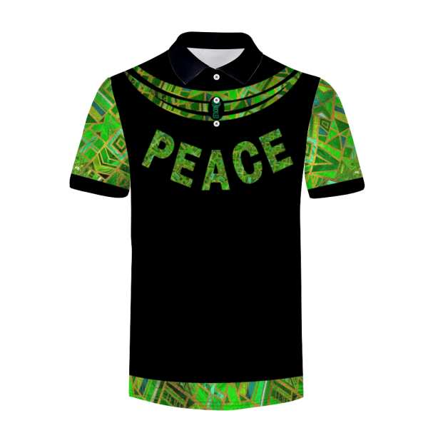 Peace Unity Shirt Polo 3 Button by Raysheo - Image 5
