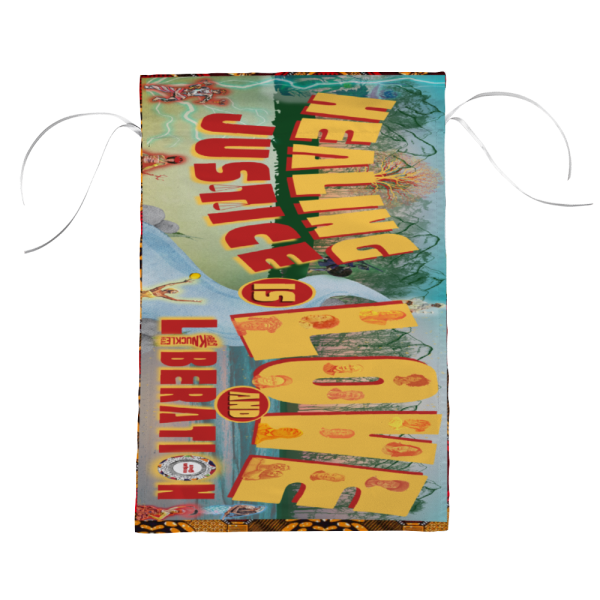 Double-Sided Healing Justice Flag Banner 16" x 30" Afro Unidad - Image 4