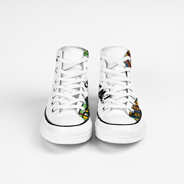 Custom Shoes Unisex High Top Canvas Shoes - Image 4