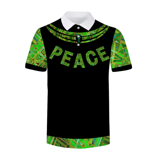 Peace Unity Shirt Polo 3 Button by Raysheo - Image 9
