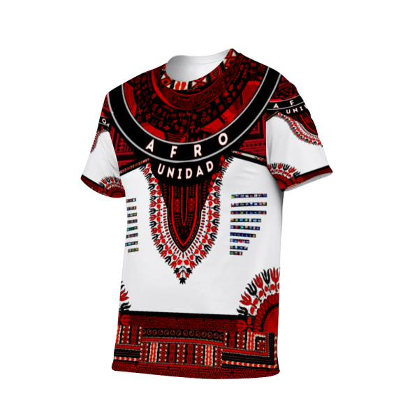 Afro Unidad Dashiki Red Black White 2023 - Image 2