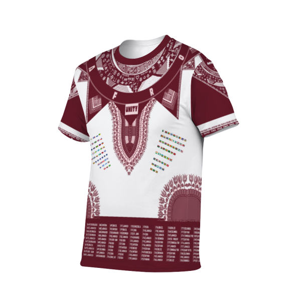 Dark Red Afro Unidad Dashiki - Image 2
