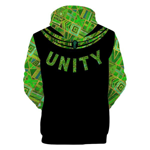Hoodie Peace Unity Unisex Terrycloth by Raysheo - Image 2
