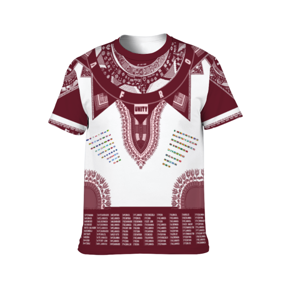 Dark Red Afro Unidad Dashiki