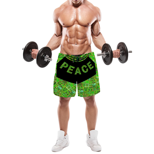 Men's Shorts Peace Unity Swim Trunks Beach with Mesh Lining by Raysheo - Image 4