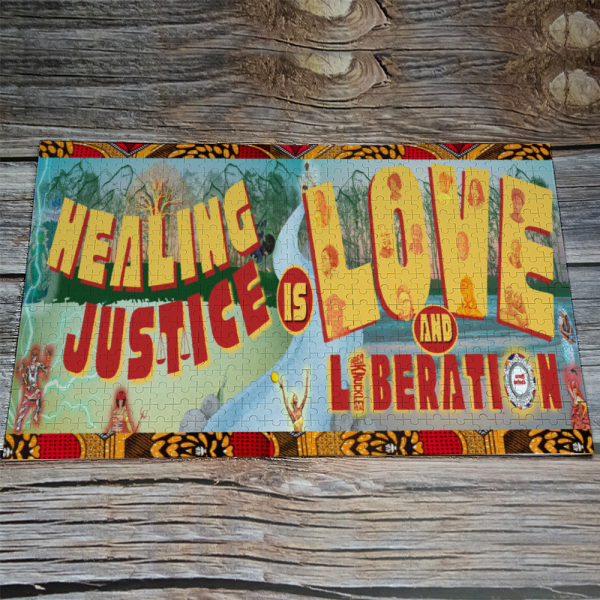 Healing Justice 500 Piece Jigsaw Puzzle Wooden Afro Unidad - Image 2
