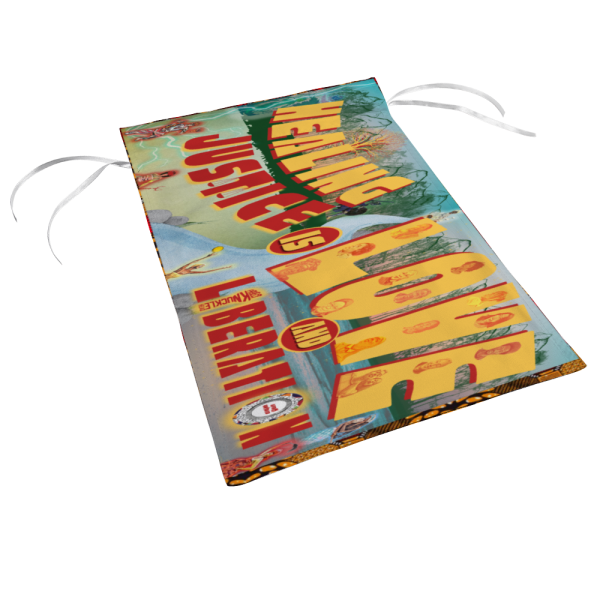 Double-Sided Healing Justice Flag Banner 16" x 30" Afro Unidad - Image 5