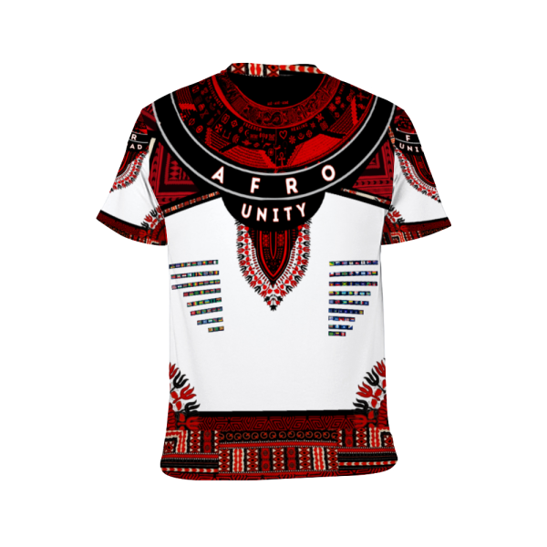 Afro Unidad Dashiki Red Black White 2023 - Image 3