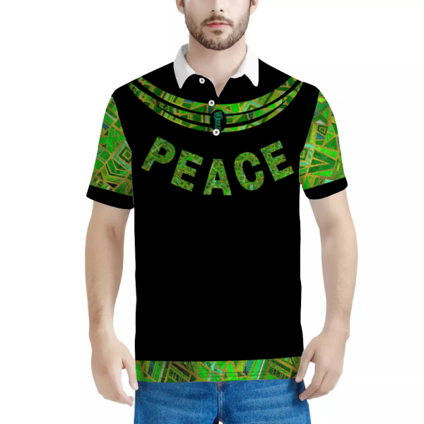 Peace Unity Shirt Polo 3 Button by Raysheo - Image 11