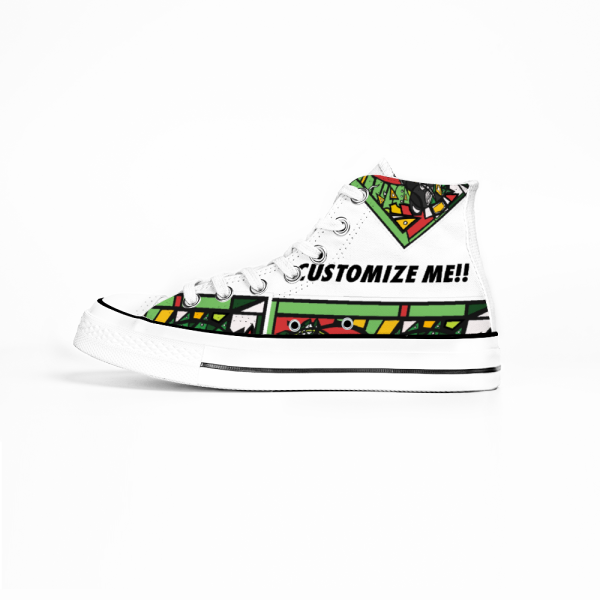 Custom Shoes Unisex High Top Canvas Shoes - Image 2