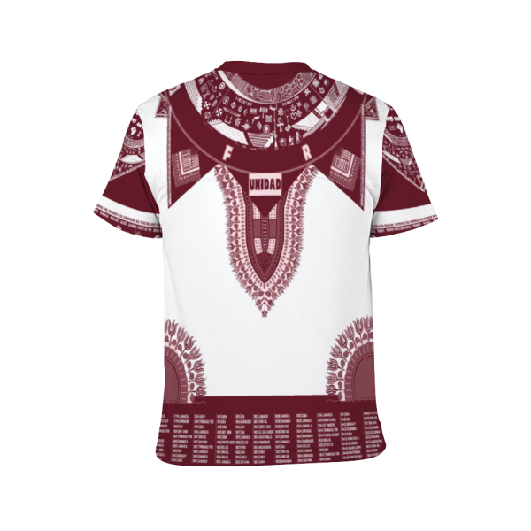 Dark Red Afro Unidad Dashiki - Image 3