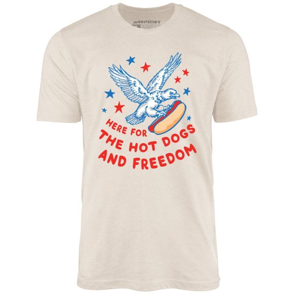 Here For The Hot Dogs and Freedom - Unisex T-Shirt - Image 7