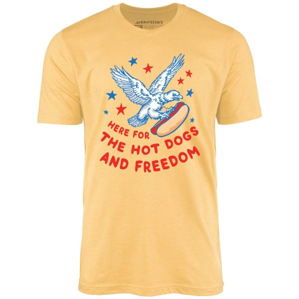 Here For The Hot Dogs and Freedom - Unisex T-Shirt - Image 5