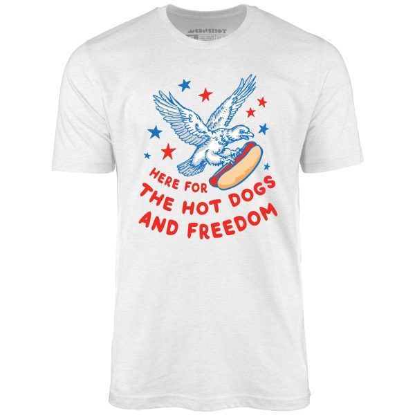 Here For The Hot Dogs and Freedom - Unisex T-Shirt - Image 4
