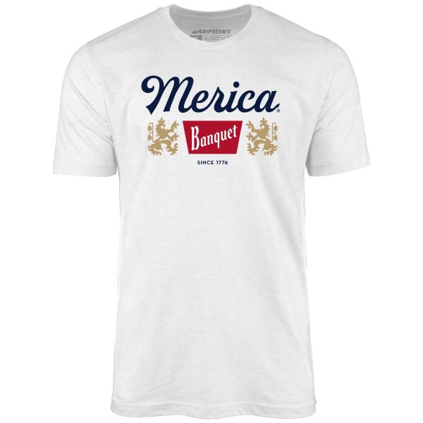 Merica Banquet Beer - Unisex T-Shirt - Image 3