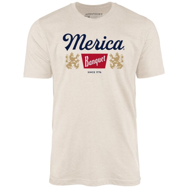 Merica Banquet Beer - Unisex T-Shirt - Image 4