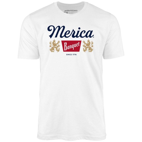 Merica Banquet Beer - Unisex T-Shirt - Image 2